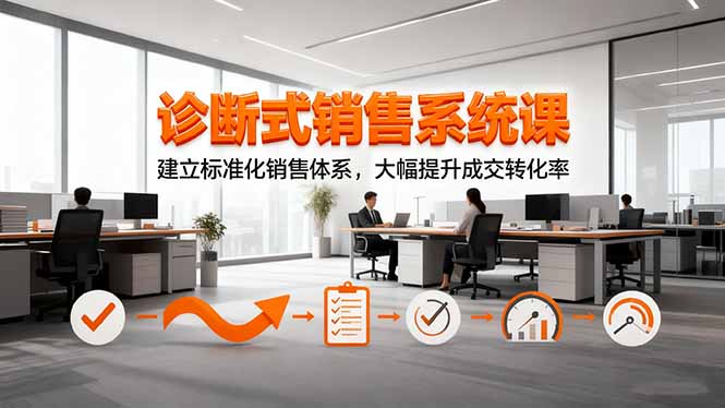 诊断式销售系统课，建立标准化销售体系，大幅提升成交转化率-超级会员网