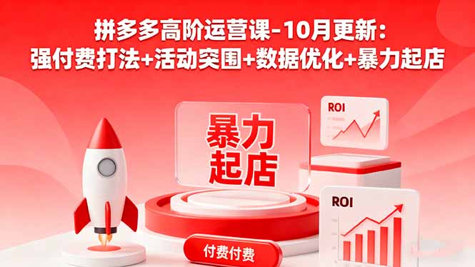 拼多多高阶运营课-10月更新：强付费打法+活动突围+数据优化+暴力起店-超级会员网