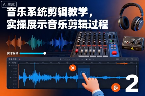 音乐系统剪辑教学，实操展示音乐剪辑过程-超级会员网