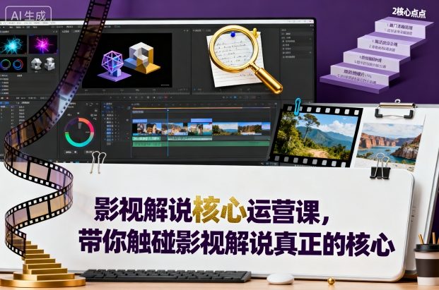 影视解说核心运营课，带你触碰影视解说真正的核心-超级会员网