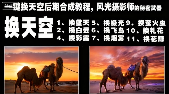 一键换天空后期合成教程，风光摄影师的秘密武器-超级会员网