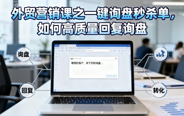 外贸营销课之一键询盘秒杀单，如何高质量回复询盘-超级会员网