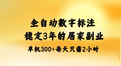 全自动数字标注，稳定3年的蓝海项目，居家也能矩阵开干的副业，单机日入3张+【揭秘】-超级会员网