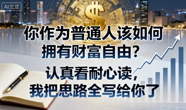 付费文章：你作为普通人该如何拥有财富自由？认真看耐心读，我把思路全写给你了-超级会员网