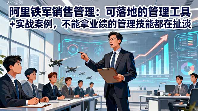 阿里铁军销售管理：可落地的管理工具+实战案例，不能拿业绩的管理都在扯淡-超级会员网