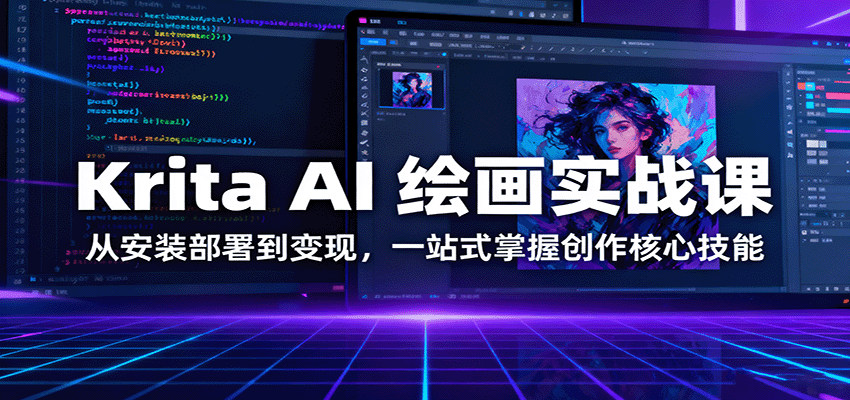 Krita AI 绘画实战课：从安装部署到变现，一站式掌握创作核心技能-超级会员网