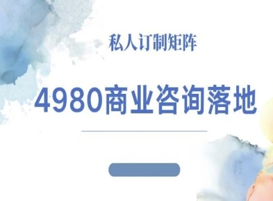 4980商业咨询师落地课程-ip运营高客单教程-超级会员网