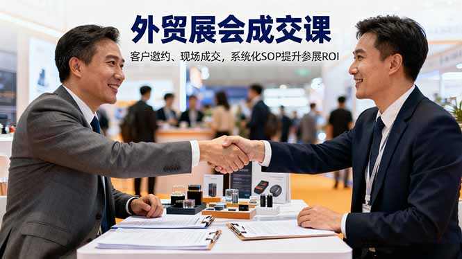 外贸展会成交课，含目标制定、客户邀约、现场成交，系统化SOP提升参展ROI-超级会员网