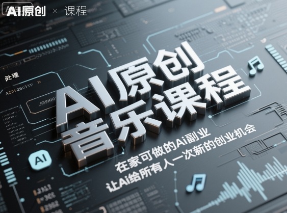 AI原创音乐课程，在家可做的Ai副业，让Ai给所有人一次新的创业机会-超级会员网