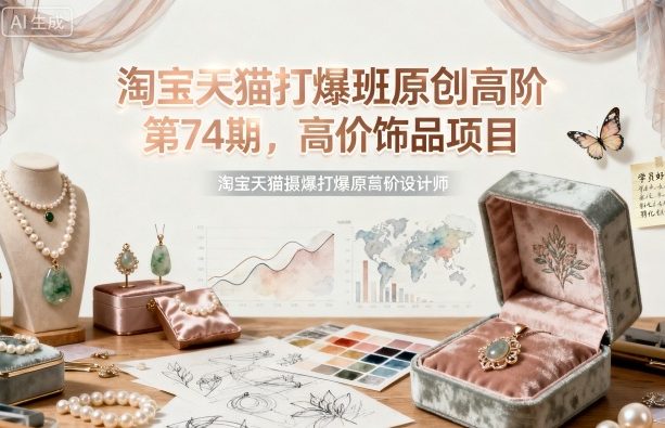 淘宝天猫打爆班原创高阶第74期，高价饰品项目-超级会员网