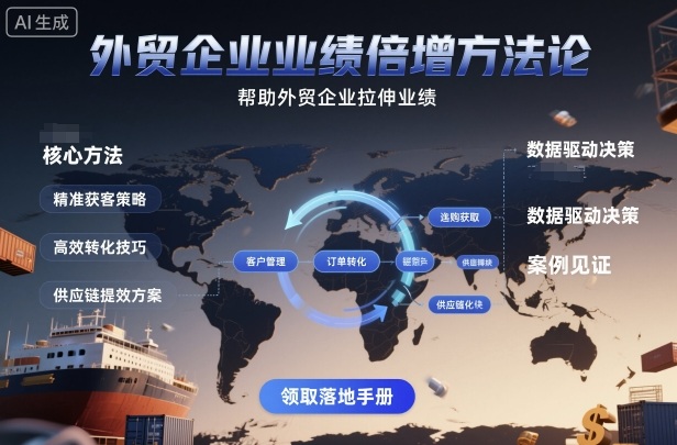 外贸企业业绩倍增方法论，帮助外贸企业拉伸业绩-超级会员网