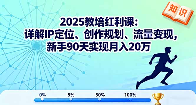 2025教培红利课：详解IP定位、创作规划、流量变现，新手90天实现月入20万-超级会员网