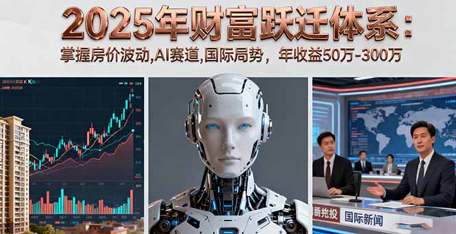 2025年财富跃迁体系：掌握房价波动,AI赛道,国际局势，年收益50万-300万-超级会员网