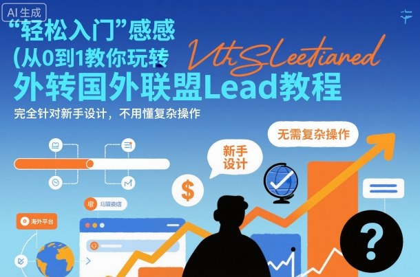 国外联盟賺美刀项目，从0到1教你玩转国外联盟Lead教程，纯新手可操作性100%-超级会员网