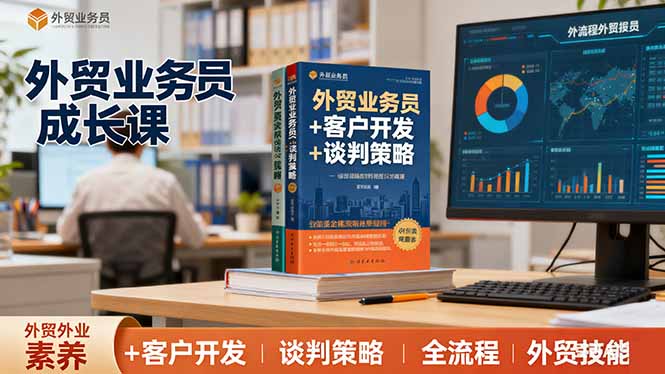 外贸业务员成长课：职业素养+客户开发+谈判策略、掌握全流程外贸技能-超级会员网