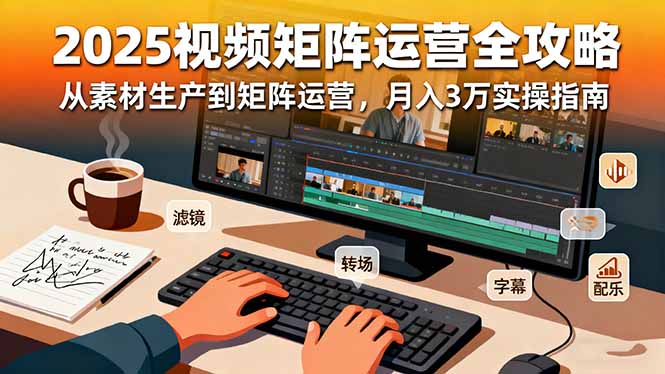 2025短视频矩阵运营全攻略：从素材生产到矩阵运营，月入3万实操指南-超级会员网