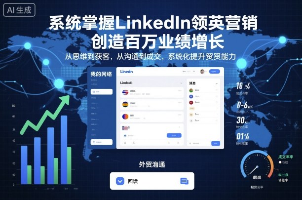 系统掌握LinkedIn领英营销，创造百万业绩增长，从思维到获客，从沟通到成交，系统化提升外贸能力-超级会员网