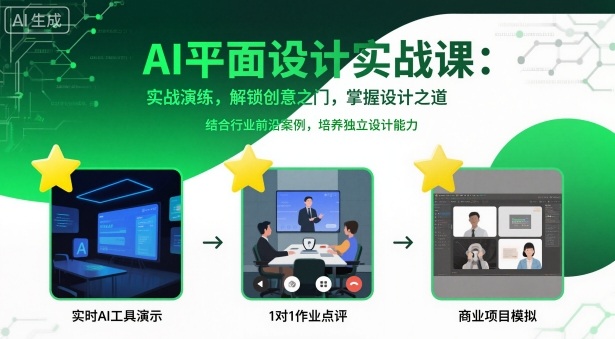 AI平面设计实战课，实战演练，解锁创意之门，掌握设计之道-超级会员网
