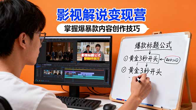 影视解说变现营：通过30+实战案例爆款内容创作技巧，掌握影视解说盈利密码-超级会员网