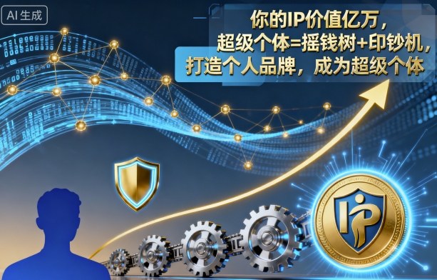 你的IP价值亿万，超级个体=摇钱树+印钞机，打造个人品牌，成为超级个体-超级会员网