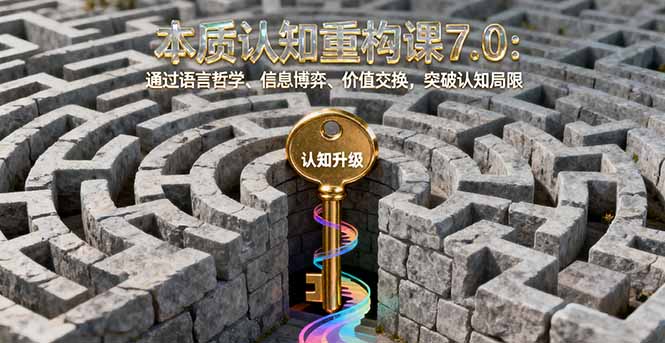 本质认知重构课7.0：通过语言哲学、信息博弈、价值交换，突破认知局限-超级会员网