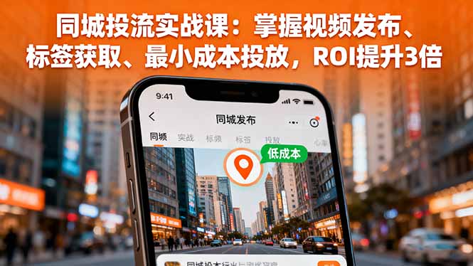 同城投流实战课：掌握视频发布、标签获取、最小成本投放，ROI提升3倍-超级会员网