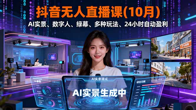 抖音无人直播课(10月-超级会员网