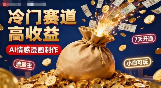 公众号冷门赛道，用AI做情感漫画，7天开通流量主，操作简单，小白可玩-超级会员网