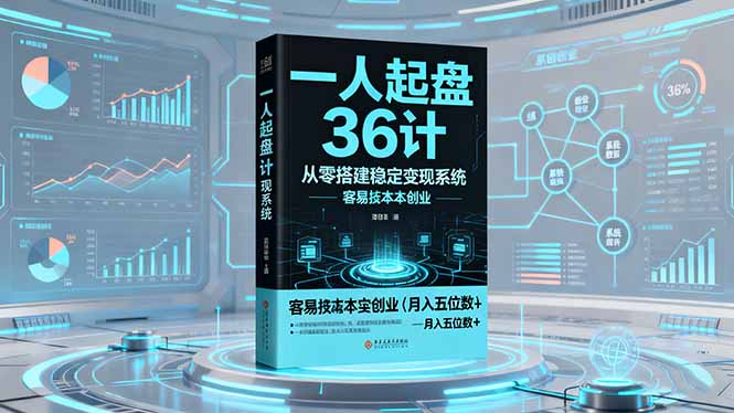 一人起盘36计：从零搭建稳定变现系统，实现低成本创业，月入五位数+-超级会员网
