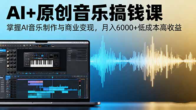 AI+原创音乐搞钱课：掌握AI音乐制作与商业变现，月入6000+低成本高收益-超级会员网