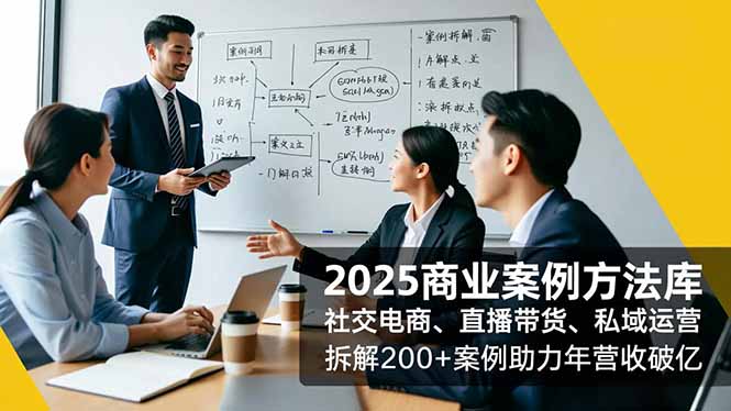 2025商业案例方法库，社交电商、直播带货、私域运营，拆解200+案例助力年营收破亿-超级会员网