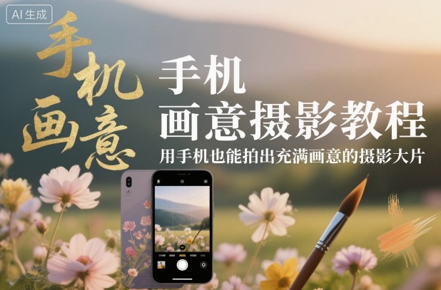 手机画意摄影教程，用手机也能拍出充满画意的摄影大片-超级会员网