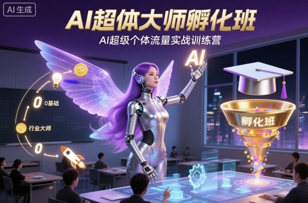 AI超体大师孵化班，AI超级个体流量实战训练营-超级会员网