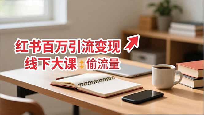 小红书百万引流变现-11月线下大课：分享从0到百万引流路径，手把手教偷流量、拿结果-超级会员网