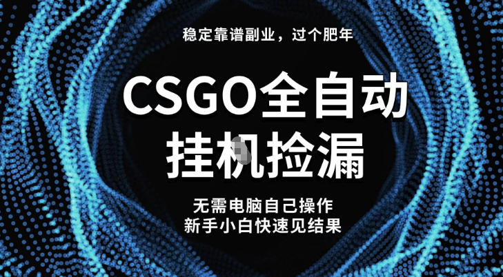 【稳定副业】全球最热门游戏CSGO全自动捡漏，最新玩法，新手小白日入5张+【揭秘】-超级会员网