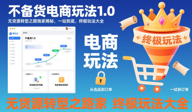 不备货电商玩法1.0，​无货源转型之路独家揭秘，一站到底，终极玩法大全-超级会员网