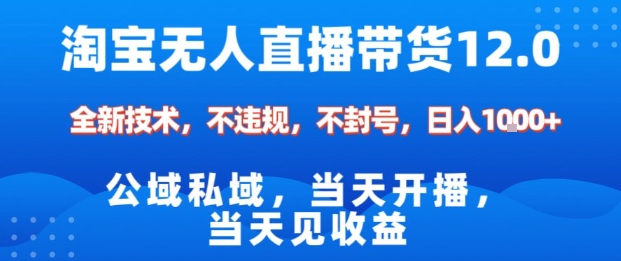 淘宝无人直播12.0，公域私域技术，不封号，不违规布局双十一流量风口，日入1k(独家技术)【揭秘】-超级会员网