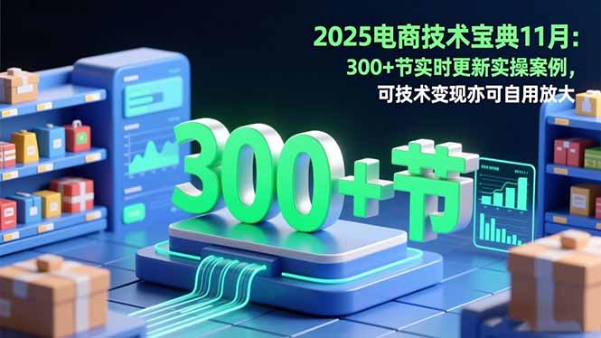 2025电商技术宝典11月：200+节实时更新实操案例，可技术变现亦可自用放大-超级会员网
