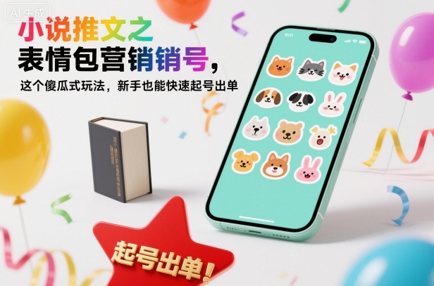 小说推文之表情包营销号，这个傻瓜式玩法，新手也能快速起号出单-超级会员网