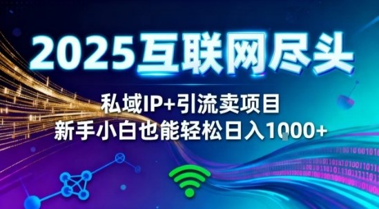 2025网创尽头王炸项目！私域IP+精准引流，新手小白在家躺賺日入1k，零经验也能上手【揭秘】-超级会员网