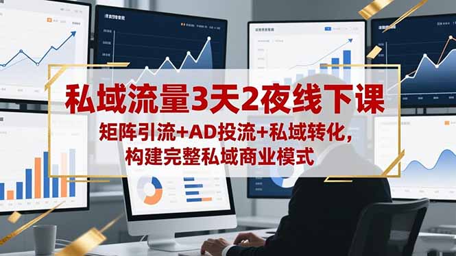 私域流量3天2夜线下课，矩阵引流+AD投流+私域转化，构建完整私域商业模式-超级会员网