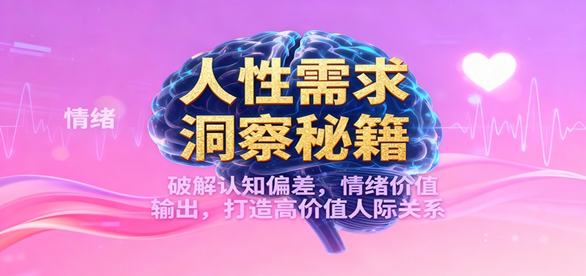 人性需求洞察秘籍，破解认知偏差，情绪价值输出，打造高价值人际关系-超级会员网