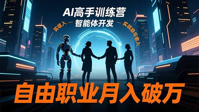AI高手训练营3.0，ChatGPT，Midjourney，智能体开发，自由职业月入破万-超级会员网