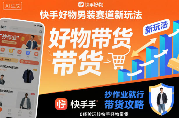 快手好物男装赛道新玩法，抄作业就行，0经验玩转快手好物带货-超级会员网