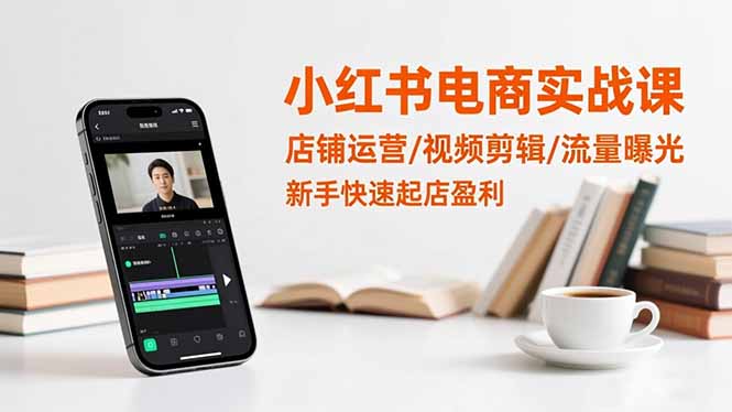 小红书电商实战课：店铺运营/视频剪辑/流量曝光，新手快速起店盈利-超级会员网