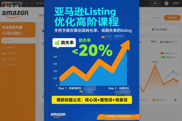 亚马逊Listing优化高阶课程，手把手教你策划高转化率、低跳失率的listing-超级会员网