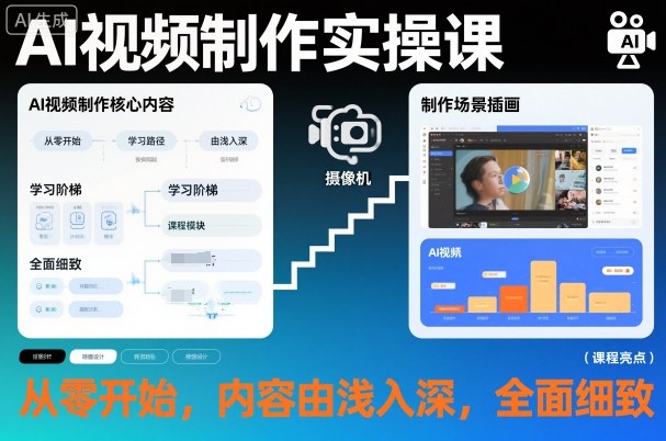AI视频制作实操课，从零开始，内容由浅入深，全面细致-超级会员网