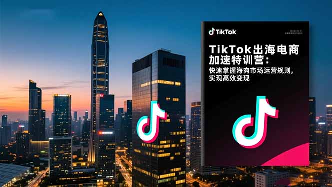 TikTok出海电商加速特训营：快速掌握海外市场运营规则，实现高效变现-超级会员网