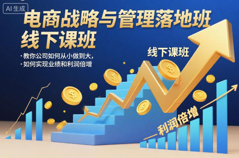 电商战略与管理落地班线下课，教你公司如何从小做到大，如何实现业绩和利润倍增【录音】-超级会员网