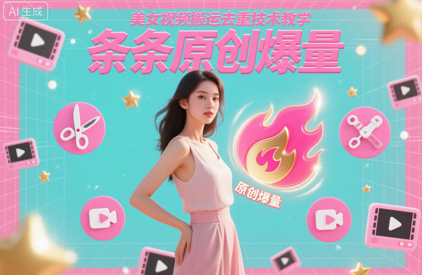 美女视频搬运去重技术教学，条条原创爆量-超级会员网